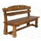 Скамейка деревянная со спинкой под старину Л04. Photo 1